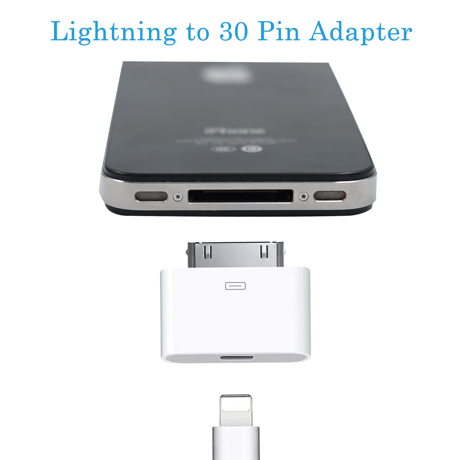 Arbove Lightning to 30 Pin Adapter - 30 Pin Male to Lightning Female Connector for iPhone iPad iPod - Charging & Data Sync Cable - Perfect for Home, Office & Travel Use
