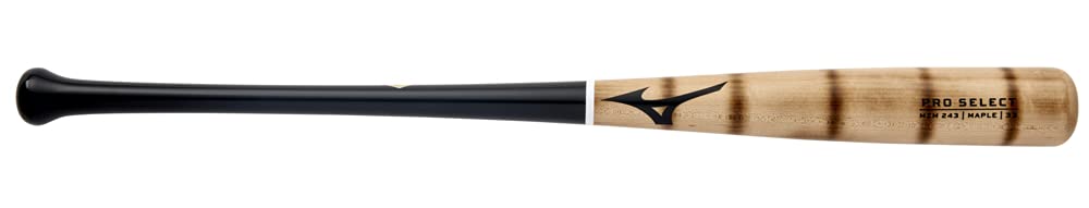 Mizuno Pro Select Maple Wood Baseball Bat - Rock Hard Maple, Compressed Barrel, Ink Dot, Cupped End - Perfect for Professional Training & Competitive Games