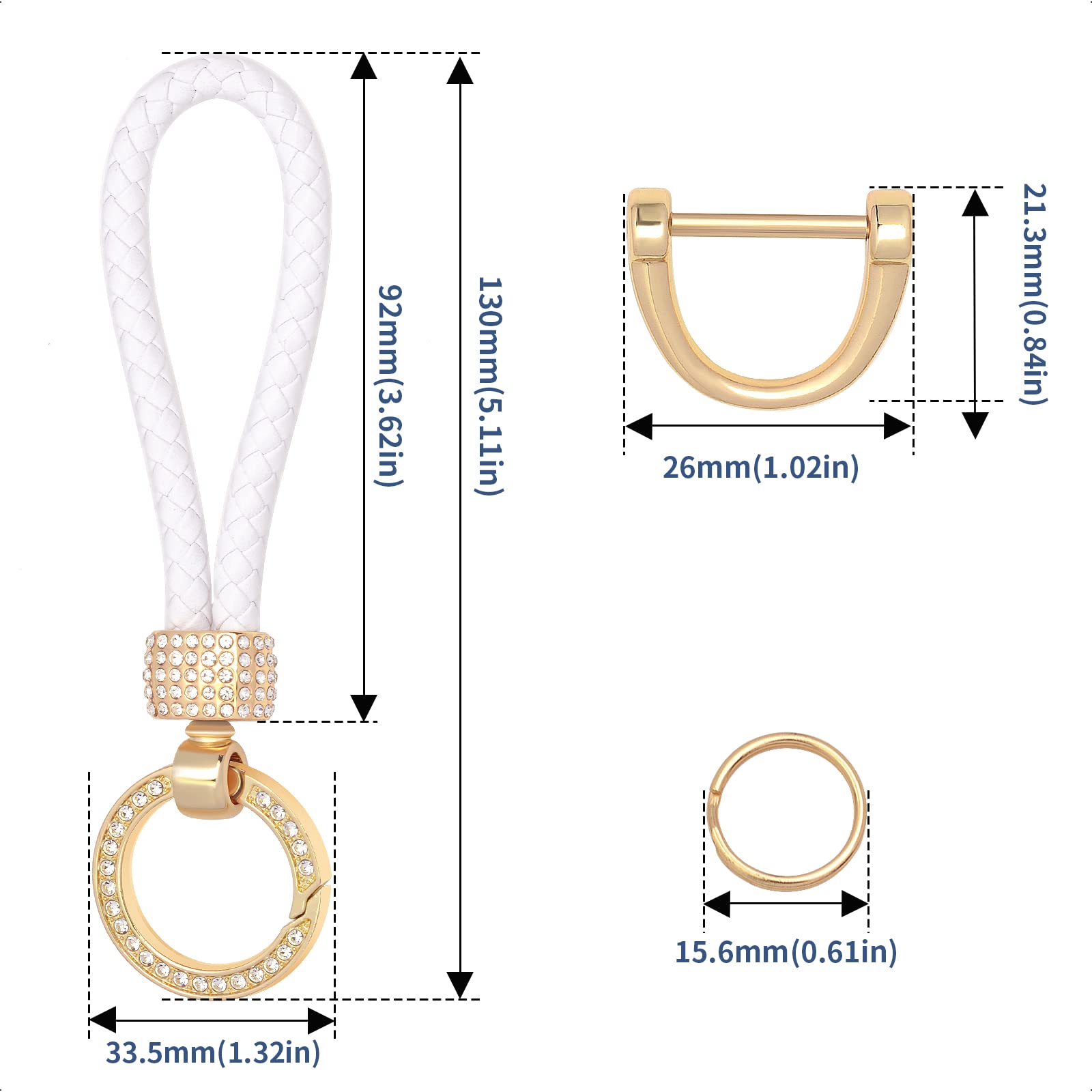 Bling Rhinestone Keychain - Stylish Key Ring for Gifts & Accessories