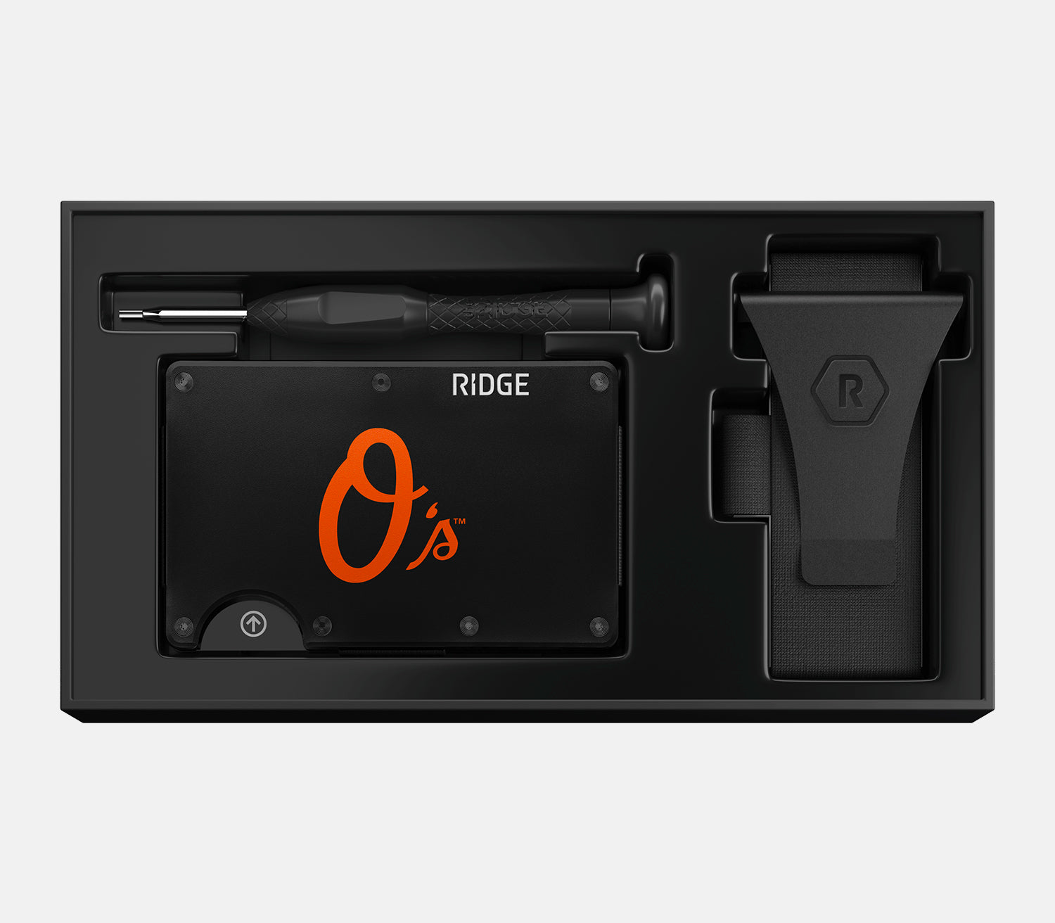 Ridge Wallet for Men - Slim RFID Blocking Minimalist Front Pocket Wallet - Perfect for Everyday Carry & Travel | Baltimore Orioles Edition