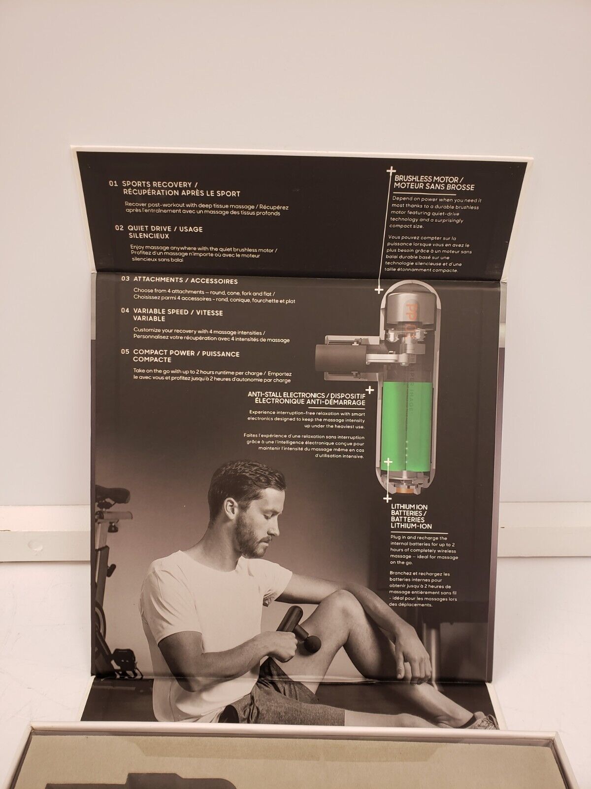 Sharper Image 1583883 Portable Deep Tissue Massager for Back, Neck & Shoulder Pain Relief - Handheld Electric Muscle Relaxation Therapy Device for Home, Office & Travel Use