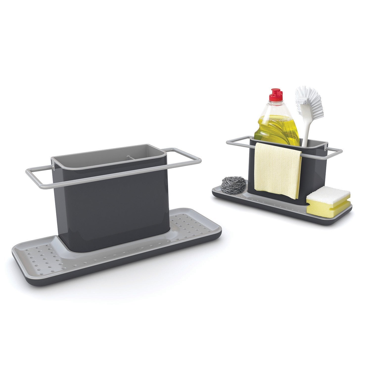 Stainless Steel Sink Caddy Organizer - 3-Tier Kitchen Countertop Storage for Sponges, Soap & Cleaning Supplies | Perfect for Small Bathroom, RV & Apartment Sinks