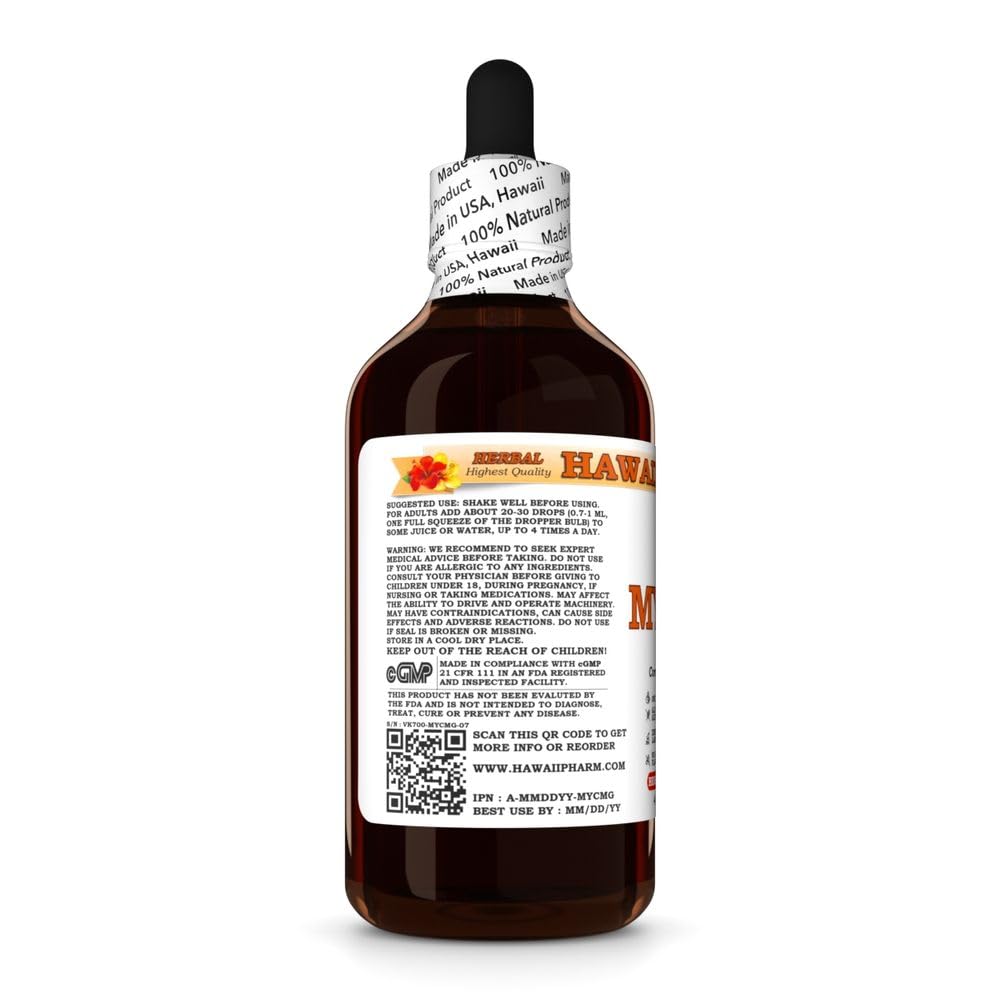 Organic Myrrh Liquid Extract (Commiphora Myrrha) Herbal Tincture - 4 fl oz | Natural Immune Support & Skin Care Supplement | Made in USA by Hawaii Pharm | Perfect for Aromatherapy, DIY Beauty & Wellness Routines