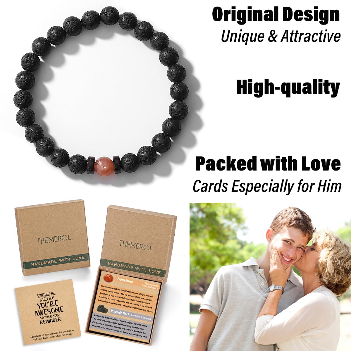 Trendy Beaded Bracelets for Teen Boys - Cool 11-19 Year Old Birthday Gifts for Son, Grandson | Valentine's Day, Easter, Christmas Stocking Stuffers | Perfect for School, Sports & Casual Wear