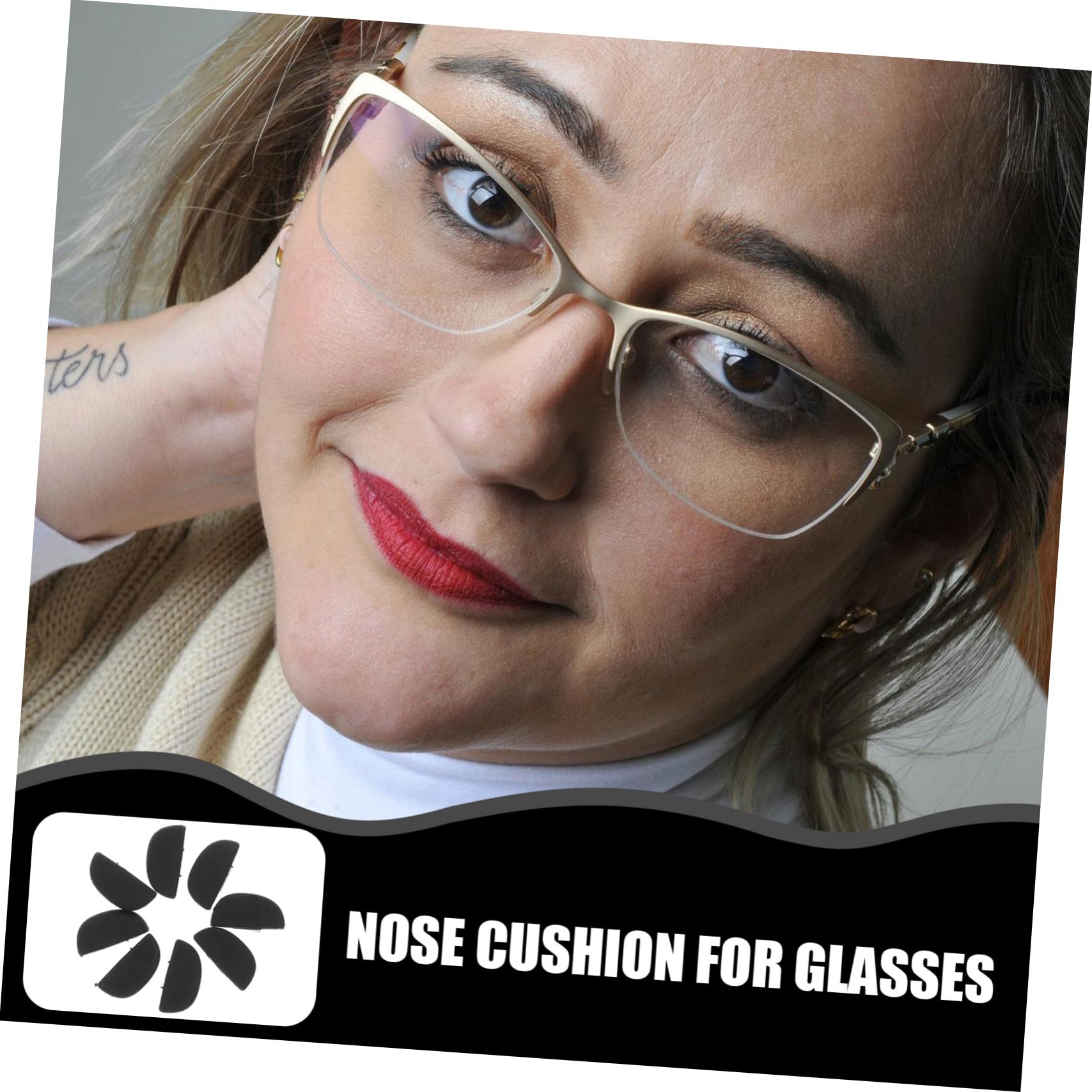Anneome 10 Pairs Soft Silicone Nose Pads for Glasses - Comfortable Nose Cushion Pads, Universal Fit Eyeglass Frame Accessories - Perfect for Reading, Computer Use, and Daily Wear