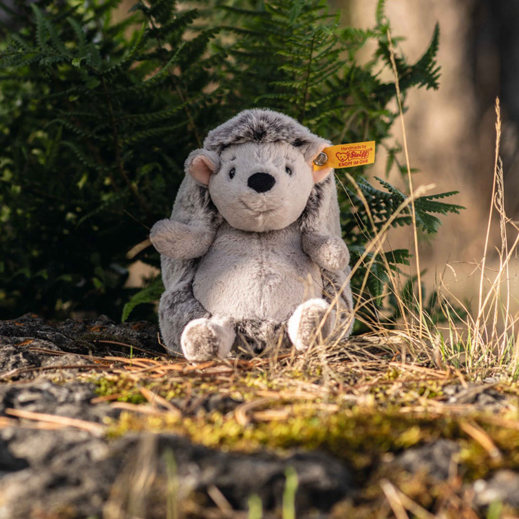 Steiff Hedgy Hedgehog Plush Toy & Woodland Muslin Baby Blanket Gift Set - Perfect for Newborns, Showers & Nursery Decor