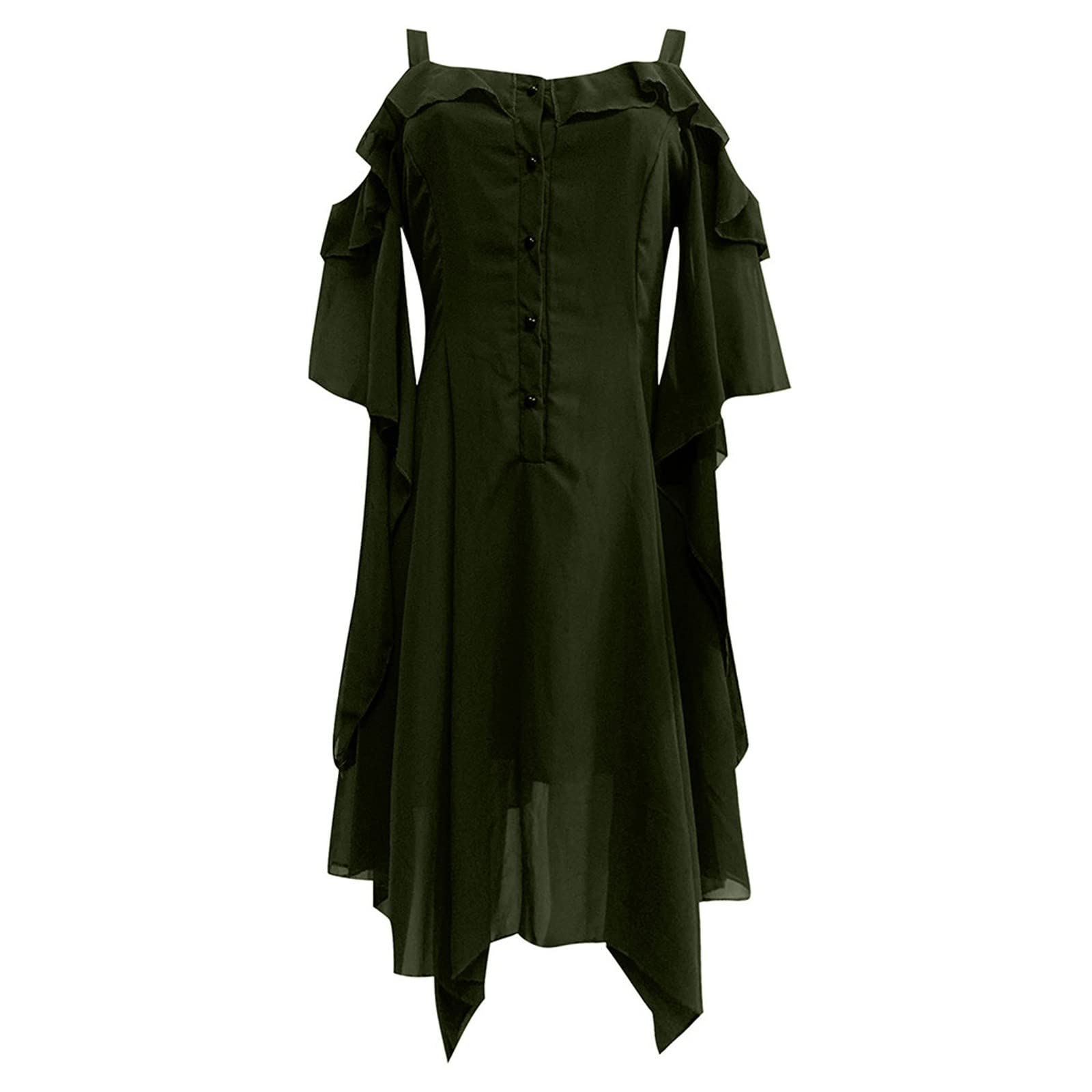 Elegant Women's Renaissance Dress - Gothic Medieval Off Shoulder Lace Costume for Halloween, Cosplay & Renaissance Faire | Perfect for Historical Reenactments, Themed Parties & Fantasy Events