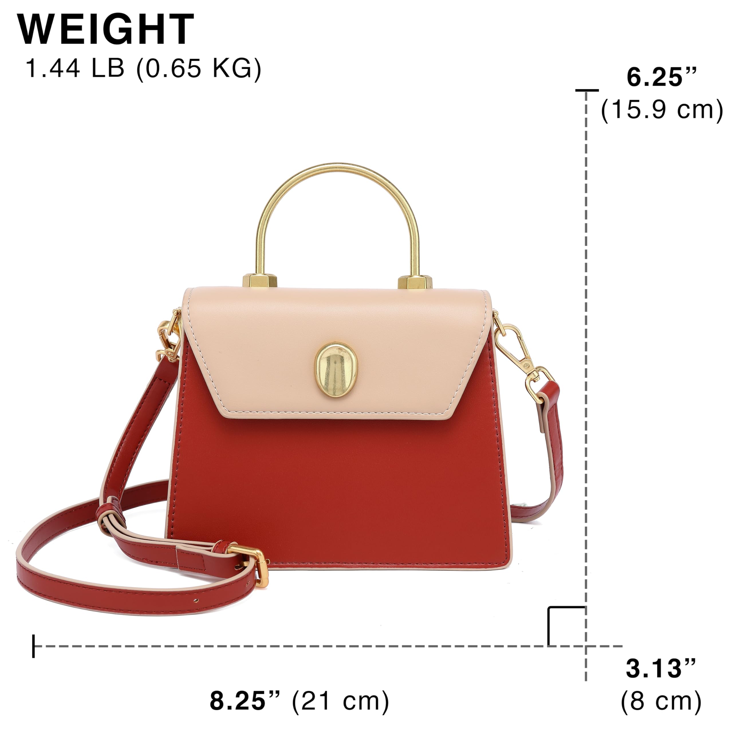 Stylish Scarleton Women's Crossbody Bag - Structured Mini Satchel Purse with Top Handle (H2077) | Perfect for Work, Travel & Everyday Use