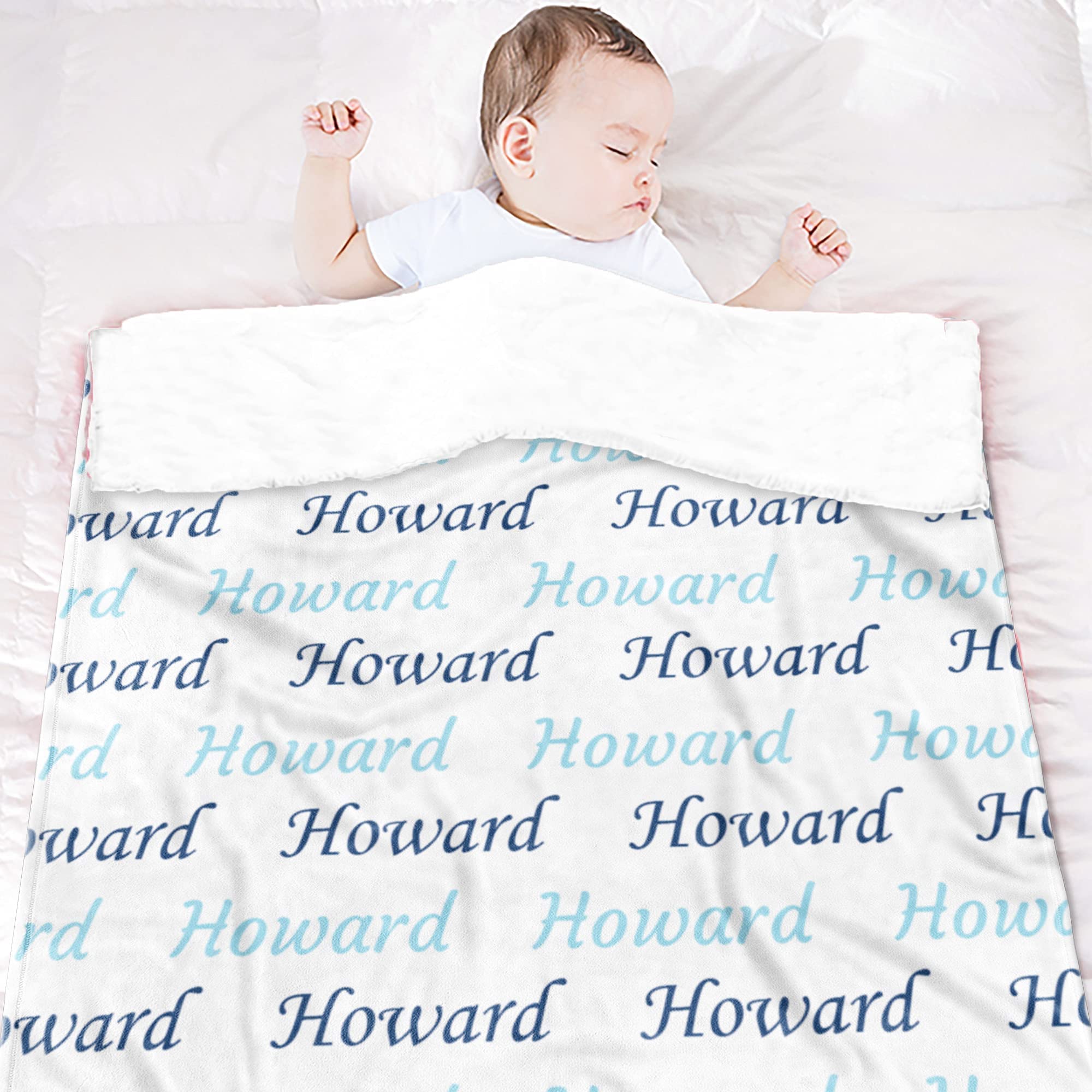 Personalized Monogram Throw Blanket - Custom Name Blanket for Baby, Toddler, Kids & Adults - Perfect Gift for Christmas, Birthday, Thanksgiving - Cozy Home Decor & Thoughtful Present for Family & Friends