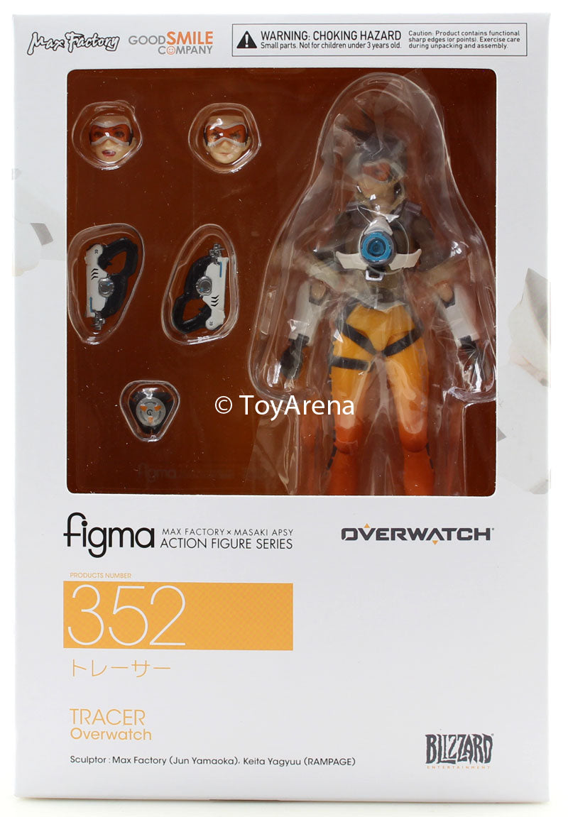 Figma #352 Tracer (Lena Oxton) Overwatch Action Figure - Collectible Gaming Character Model for Display & Cosplay