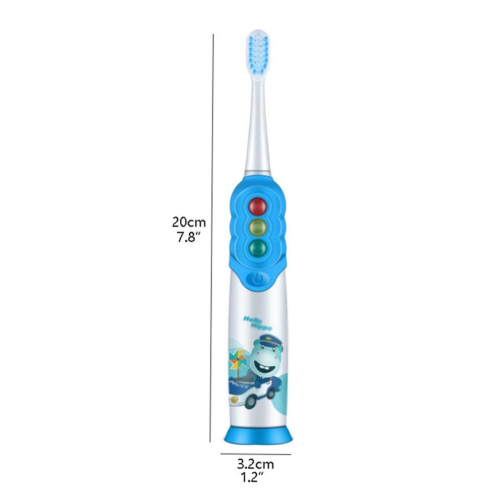 Kids Electric Toothbrush with Soft Bristles - 2-Minute Smart Timer, IPX7 Waterproof, Rechargeable Battery - Perfect for Girls Ages 3-12 (Pink, Pack of 2) - Ideal for Gentle Oral Care & Developing Healthy Brushing Habits