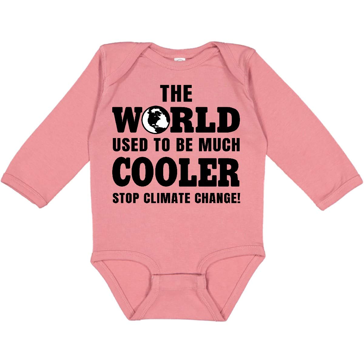 Inktastic Climate Change Long Sleeve Creeper - Eco-Friendly Baby Outfit for Earth Day