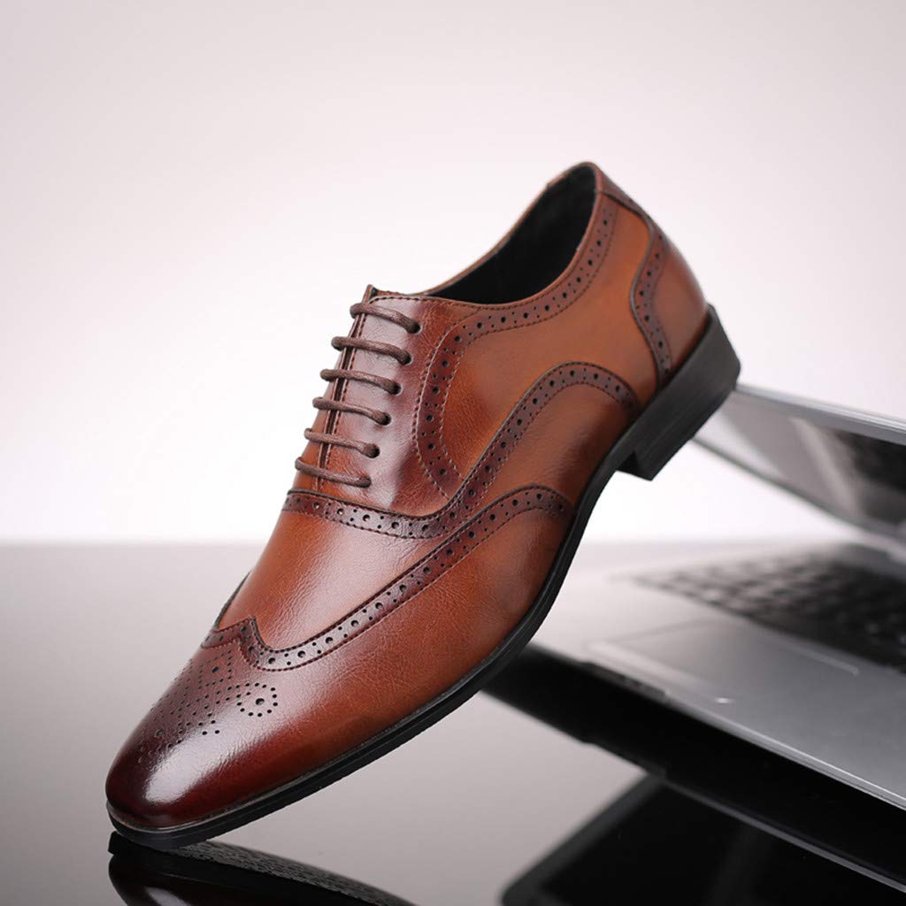 Men's Classic Business Suit Shoes - Formal Wedding & Work Shoes for Men | Slip On Dress Shoes for Office, Outdoor Sports & Beach Activities | Comfortable & Stylish Men's Trainers