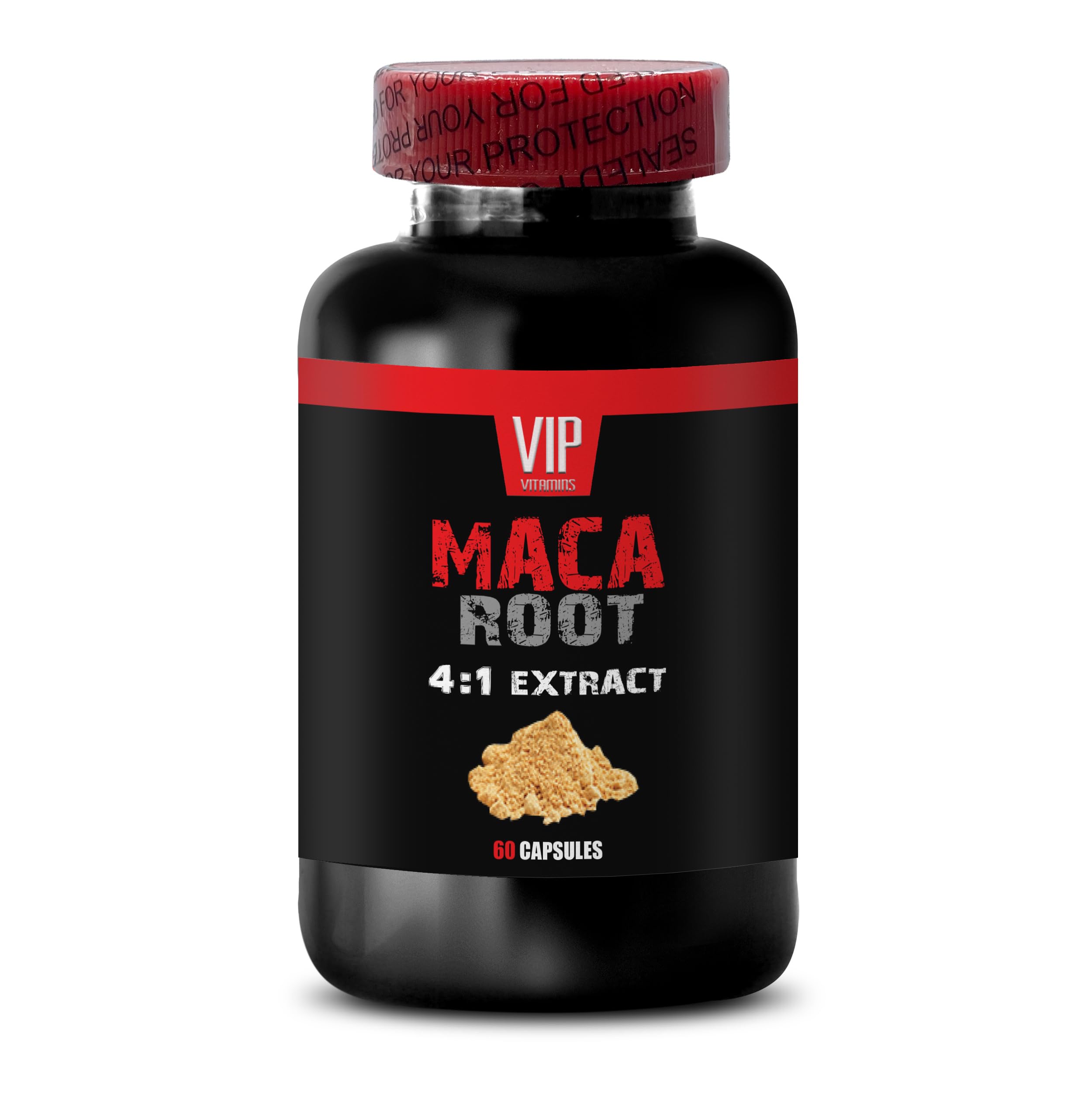Premium Maca Root Supplement 1600mg - 4:1 Extract for Energy & Male Enhancement - Natural Maca Root Capsules for Men, Sexual Performance Pills, Stamina Booster - Perfect for Workout Recovery & Intimate Moments (60 Capsules)