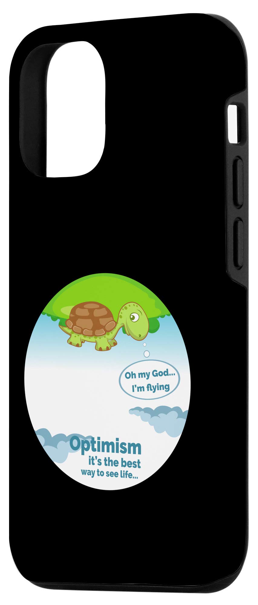 iPhone 12/12 Pro Case - Shockproof Protective Cover with Optimistic Design for Daily Use, Work & Travel