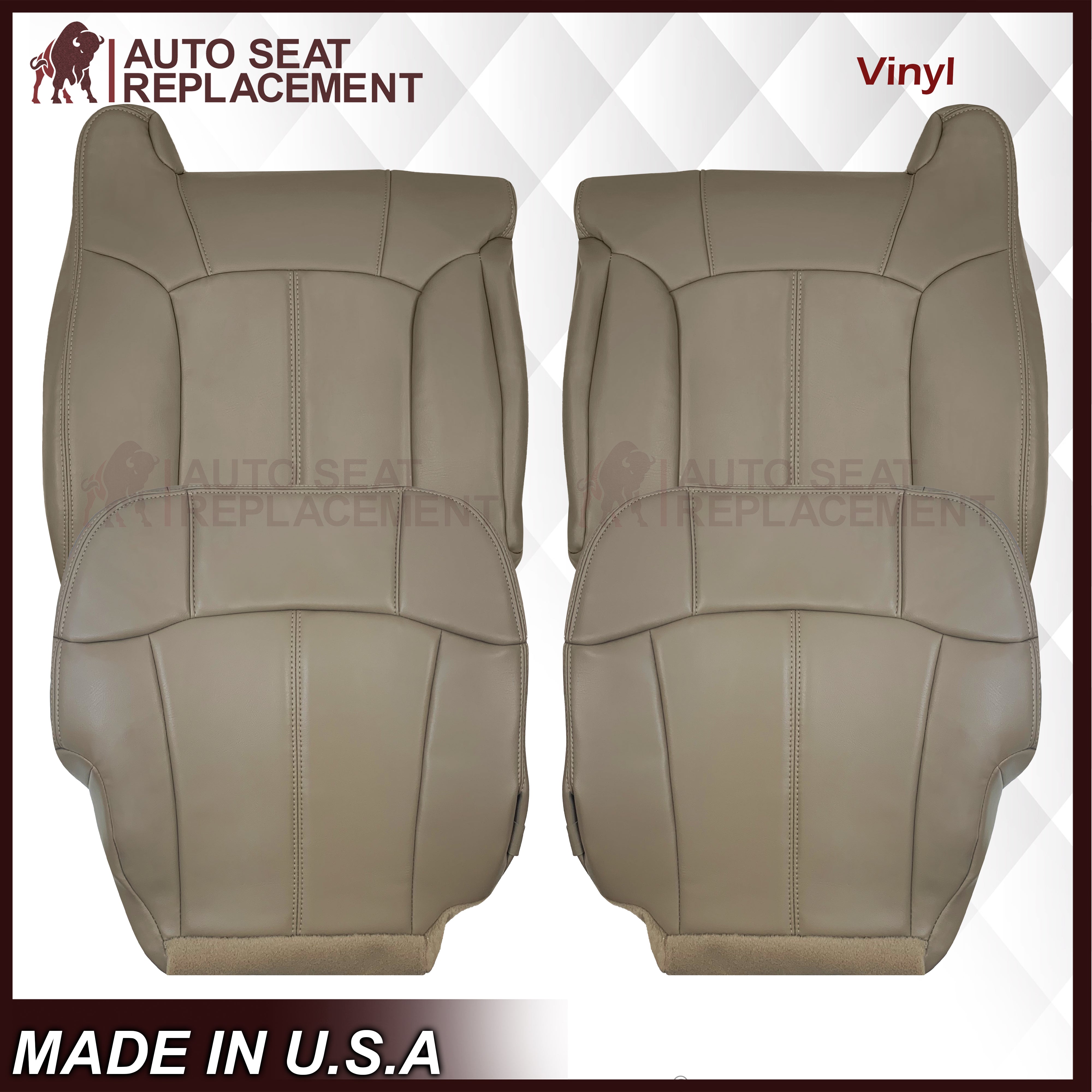 1999-2002 Chevy Silverado Seat Covers - Medium Neutral Tan | Custom Fit Truck Seat Protectors | Durable & Comfortable for Daily Driving & Road Trips