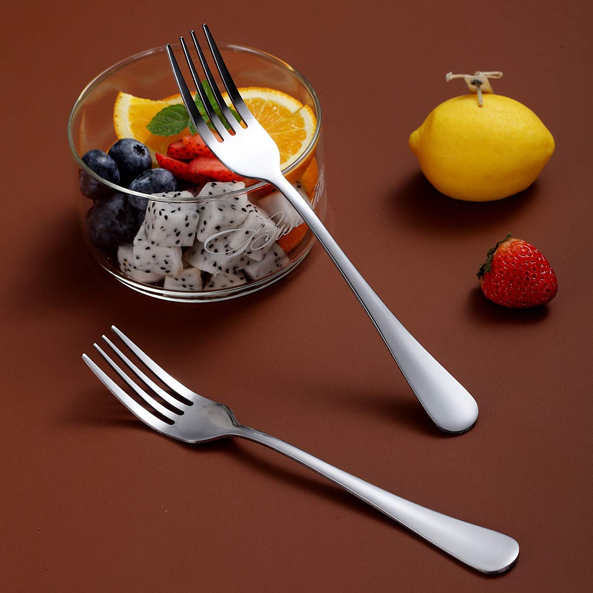 6-Piece Stainless Steel Mirror Finish Dinner Fork Set - Berglander 7.9