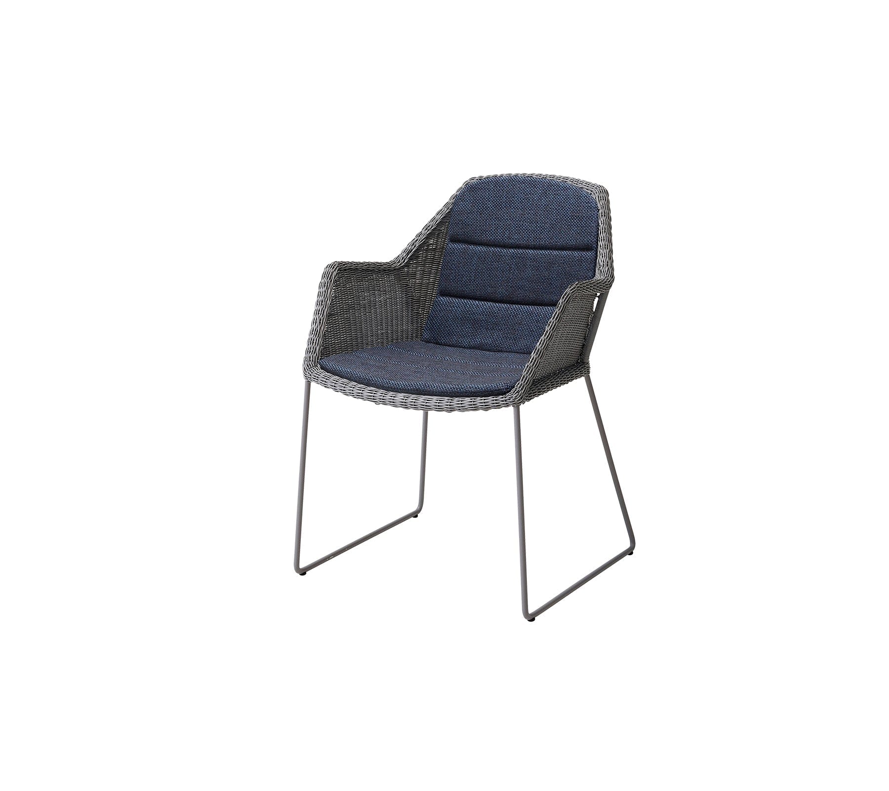 Breeze Outdoor Dining Weave Chairs Set of 2 - Lightweight Patio Furniture for Backyard, Poolside & Garden - Weather-Resistant Wicker Dining Chairs with Cushions