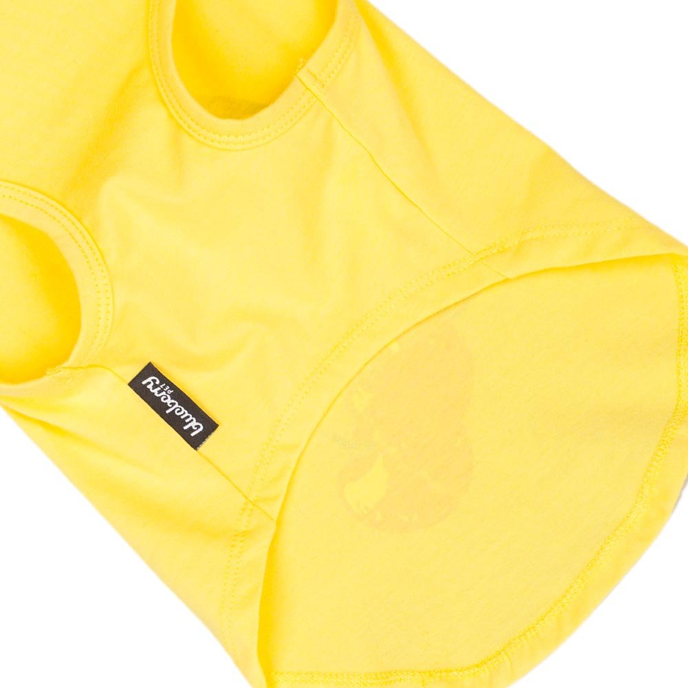 Sunshine Yellow Dog Tank Top - Blueberry Pet Cherry Soda Candy Cotton T-Shirt for Small Dogs (10