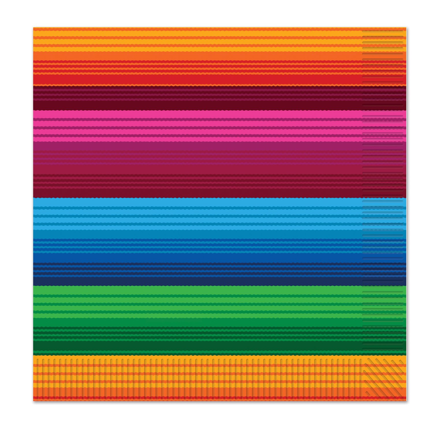 Beistle Fiesta Luncheon Napkins - Pack of 3, Colorful Party Napkins for Birthday, Cinco de Mayo, and Mexican Themed Celebrations