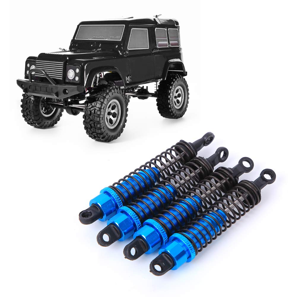 80MM Aluminum Alloy RC Car Shock Absorbers - Front & Rear Suspension for RGT 136100 1/10 Scale RC Cars (Blue) | Durable Off-Road Bashing & Racing Performance Upgrade