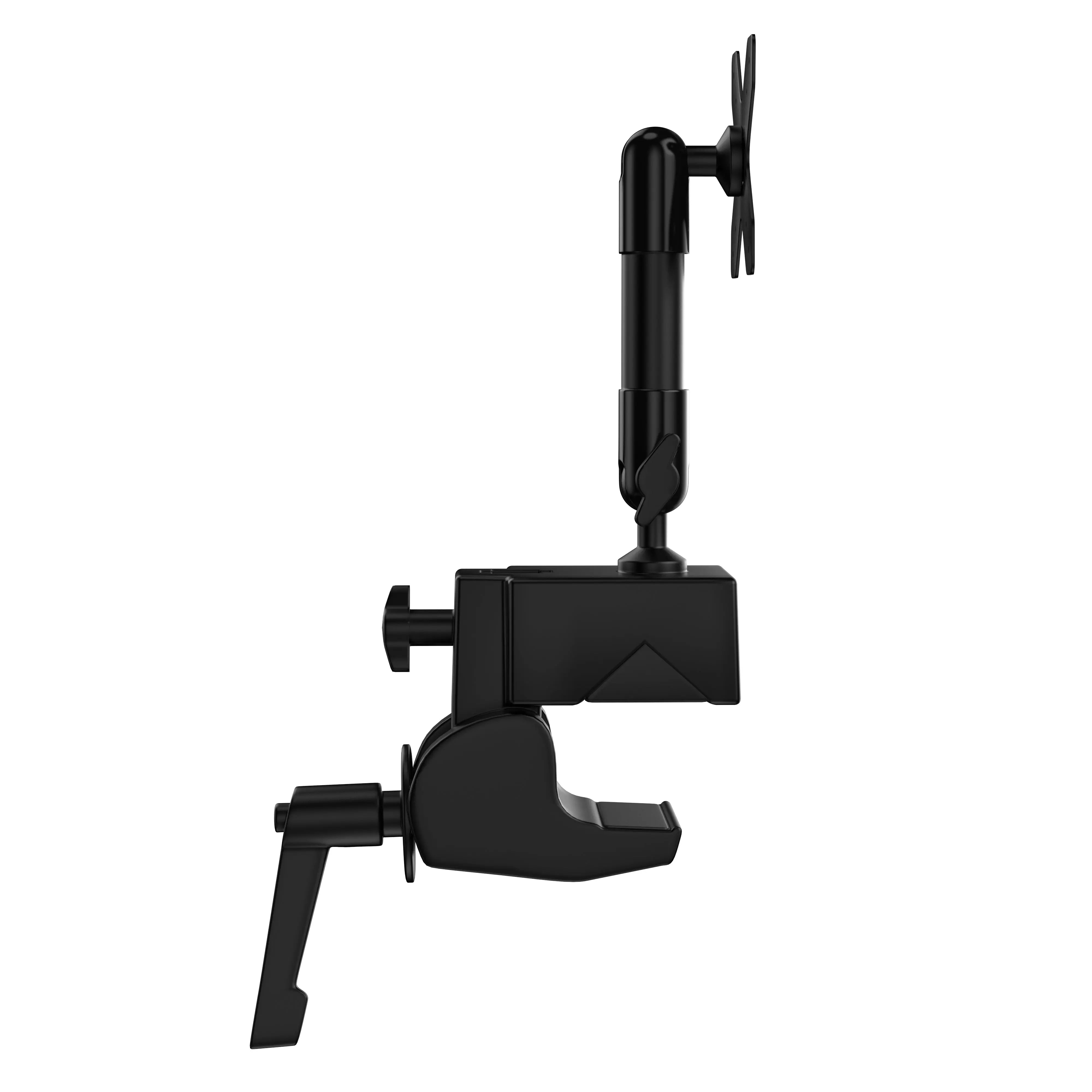 Universal VESA Compatible Cart Clamp Mount - Heavy Duty Adjustable Monitor Stand for LCD TVs & Computer Screens - Perfect for Hospitals, Classrooms, and Retail Stores