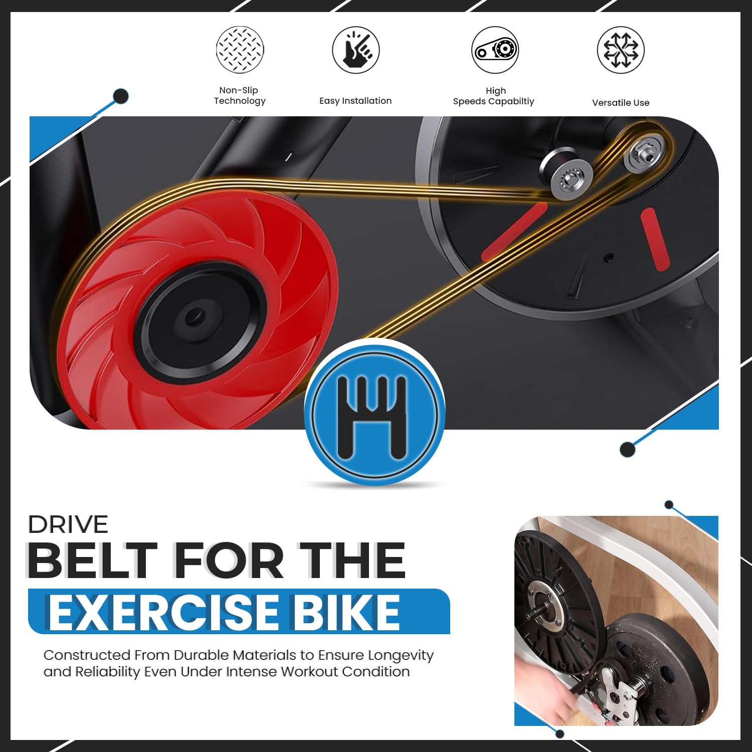 High Strength 8-Rib Poly V-Belt 47