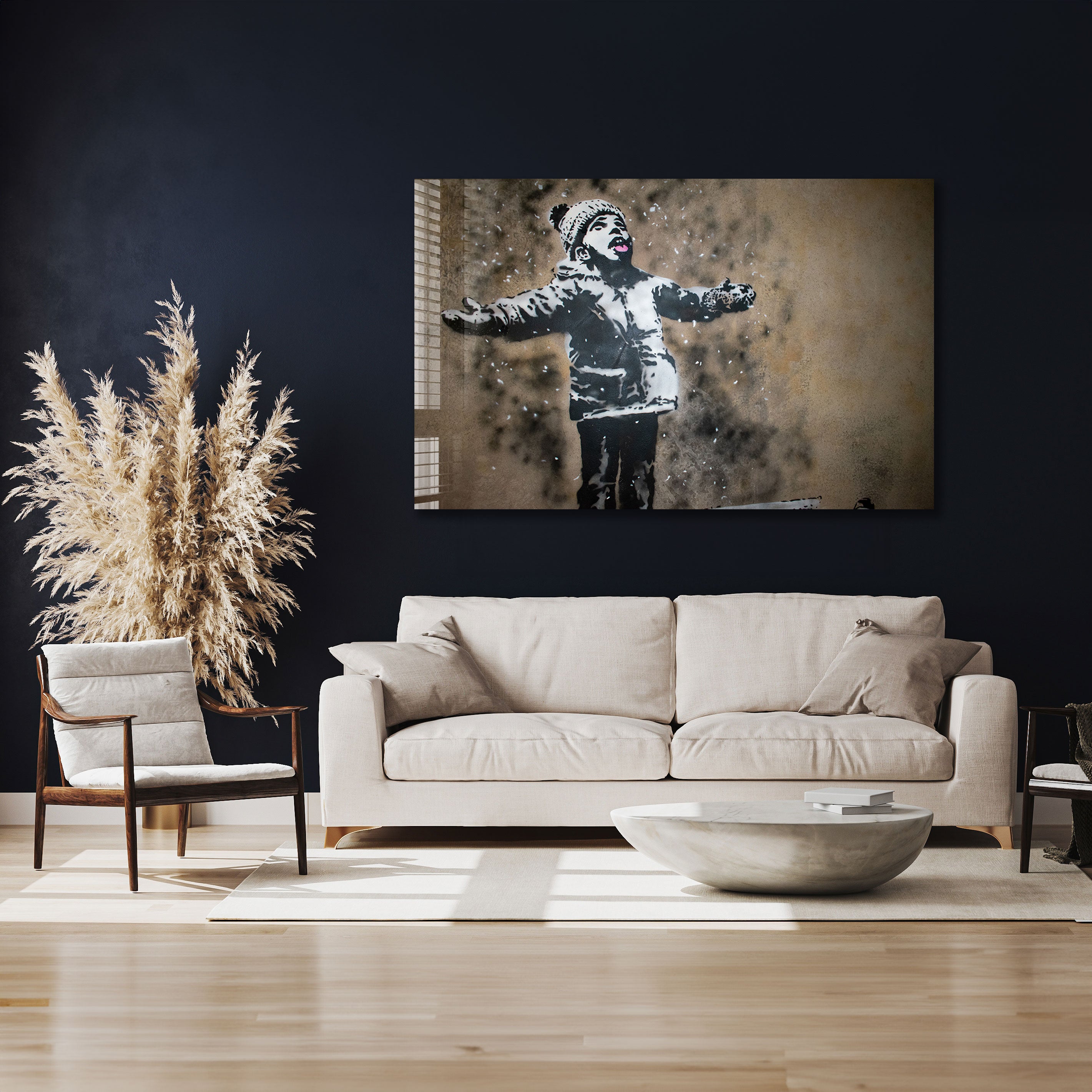 Banksy Season's Greetings Art Print - Street Art Wall Decor for Home & Office - Perfect for Christmas Gifts & Urban Art Lovers