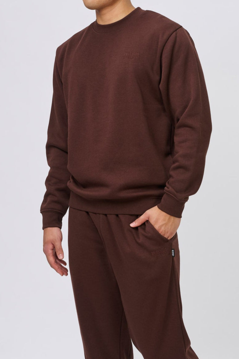 INSPORT Unisex Alaska Chocolate Crew Sweatshirt - Soft & Comfortable Pullover for Men & Women - Perfect for Casual Wear, Gym, and Outdoor Activities