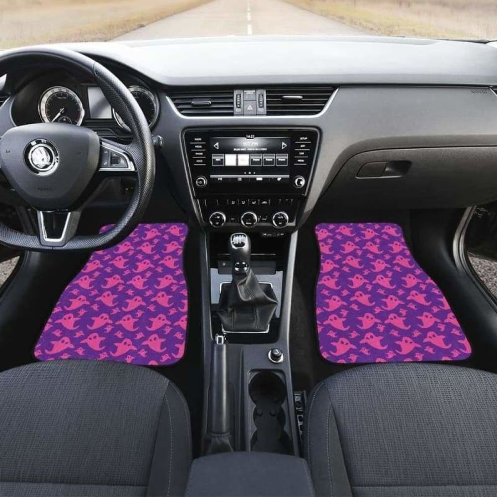 Boo Halloween Car Floor Mats - Non-Slip Custom Fit for Vehicles - Perfect for Halloween Decor & Party Car Accessories