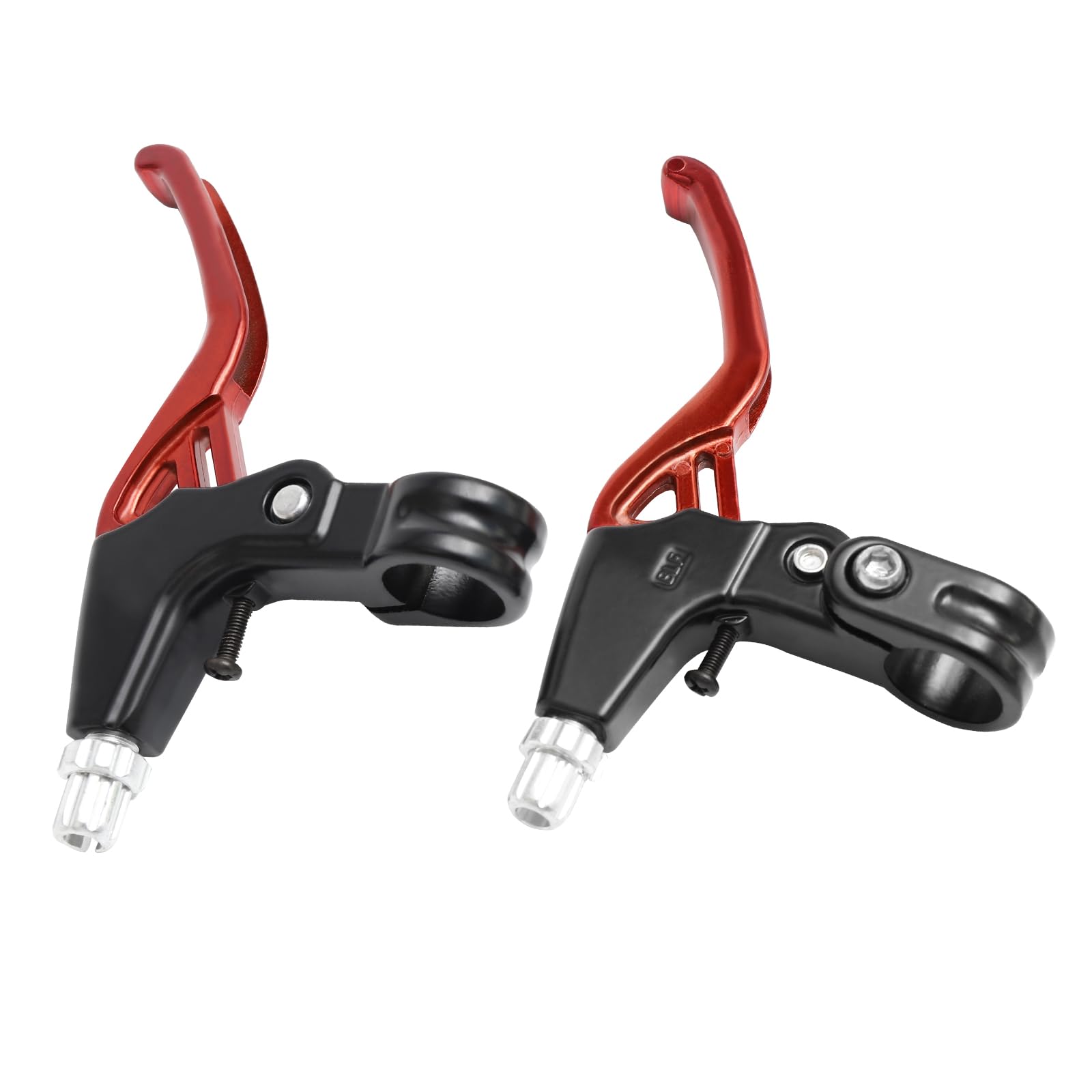 Universal Full Aluminum Alloy Bicycle Brake Levers - 1 Pair for Road Bike, MTB, BMX & Mountain Cycling | Lightweight & Durable Brake Handles for Smooth Stopping | Perfect for Commuting, Trail Riding & Urban Cycling (Red)