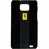 Ferrari Black Rubber Phone Case for Samsung Galaxy S i9100 - Durable Protection with Stylish Design for Everyday Use & Travel