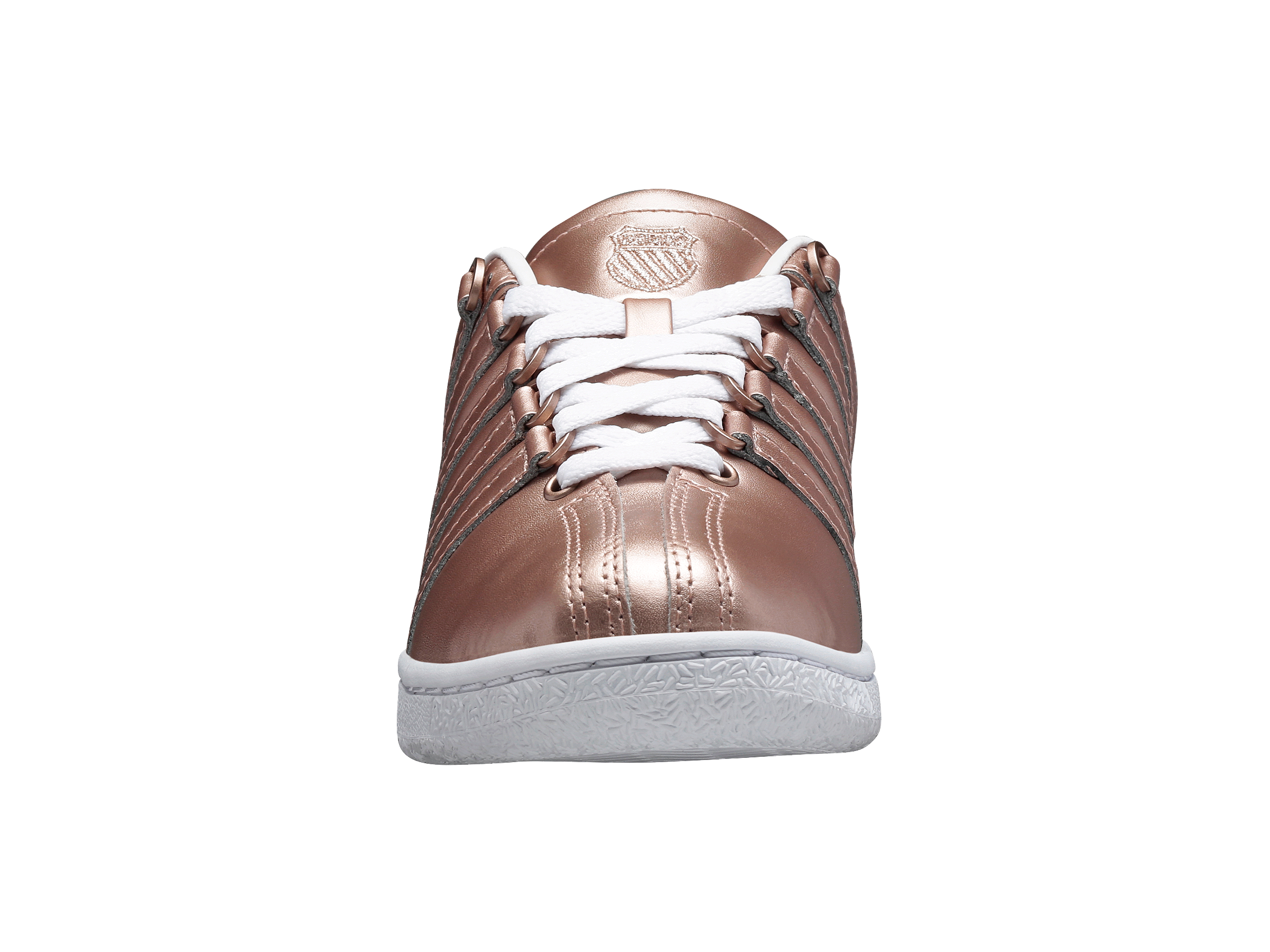 Classic VN Rose Gold & White Sneakers for Women - Stylish Casual Shoes for Walking, Running, and Everyday Wear