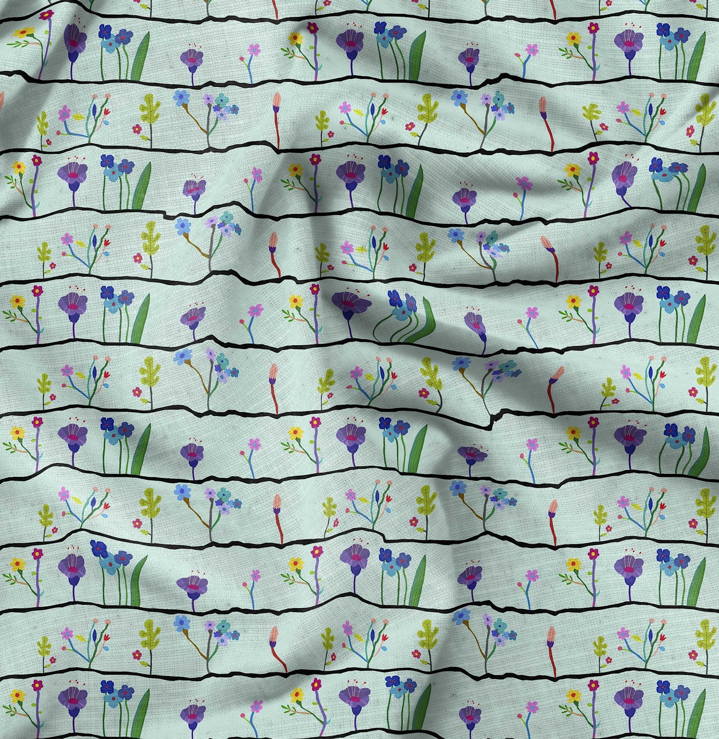 Soimoi Moss Green Georgette Fabric by The Yard - 42 Inch Wide - Artistic Leaf & Floral Printed Fabric for Dresses, Scarves & DIY Fashion Projects - Elegant & Trendy Material for Sewing & Crafting