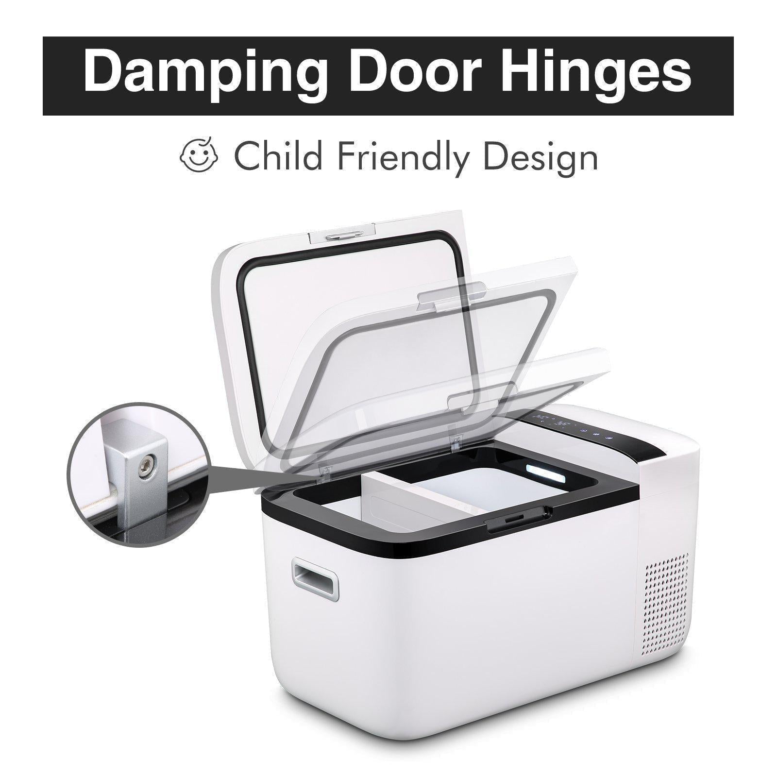 ICECO GO20 12V Dual Zone Portable Freezer - 21QT Capacity, White | Perfect for Road Trips, Camping & RV Adventures