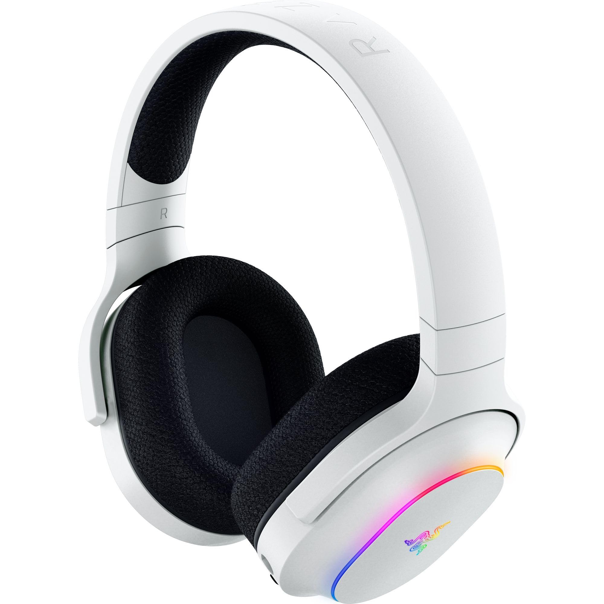 Razer Barracuda X Chroma Wireless Gaming Headset - 2.4GHz & Bluetooth Dual Mode, Lightweight Design with Chroma RGB Lighting, 40mm Drivers & Cardioid Mic, 70-Hour Battery Life - Compatible with PC, Mac, PS5, Nintendo Switch & Smartphones (White) - Perfect for Competitive Gaming, Streaming & Online Meetings