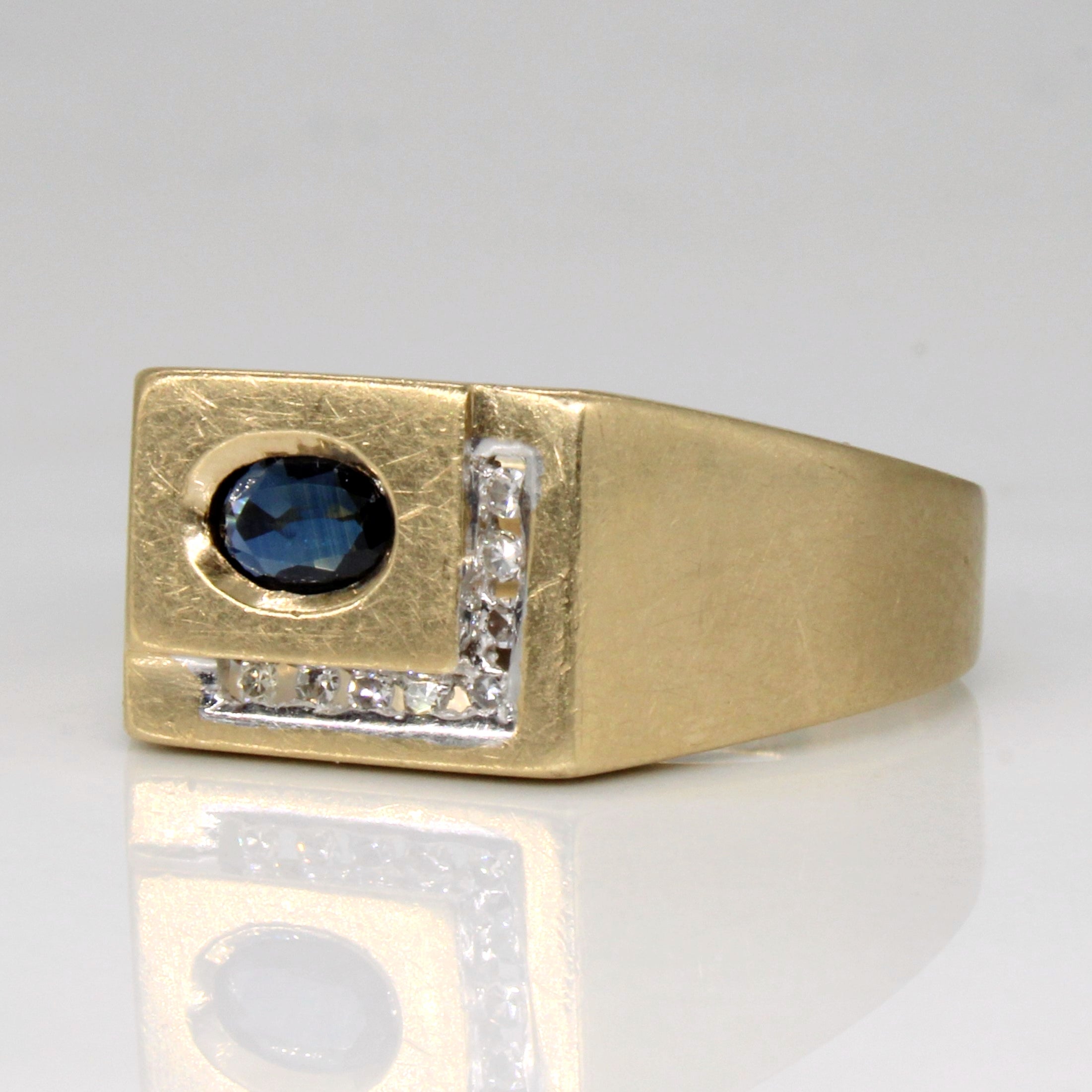 Exquisite 0.28ct Sapphire & 0.08ct Diamond Ring - Size 11.75 | Elegant Blue Gemstone Jewelry for Women | Perfect for Engagement, Anniversary & Special Occasions