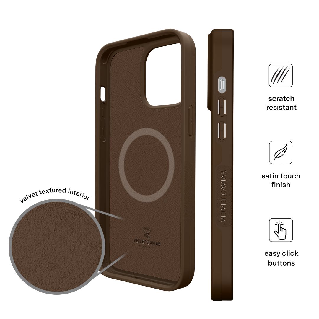 Premium Espresso Brown iPhone Case - Slim Protective Cover for iPhone [Models] - Perfect for Everyday Use, Travel & Style