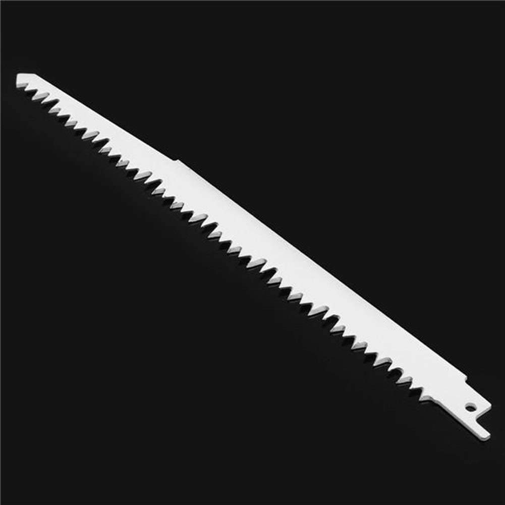 Maslin 240mm Stainless Steel Big Teeth Saw Blades - 5-Piece Set for Wood, Frozen Meat & Bone Cutting | Reciprocating Saw Accessory | Ideal for DIY Projects, Construction & Butchering