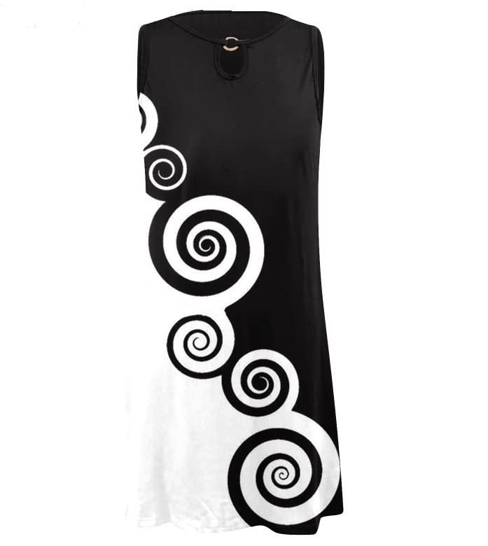 UOFOCO Women's Summer Dresses 2024 - Sexy Sleeveless Hollow Out Bust Beach Dress, Mid-Thigh Length Vacation Dress for Ladies | Perfect for Beach Parties, Tropical Getaways & Summer Date Nights