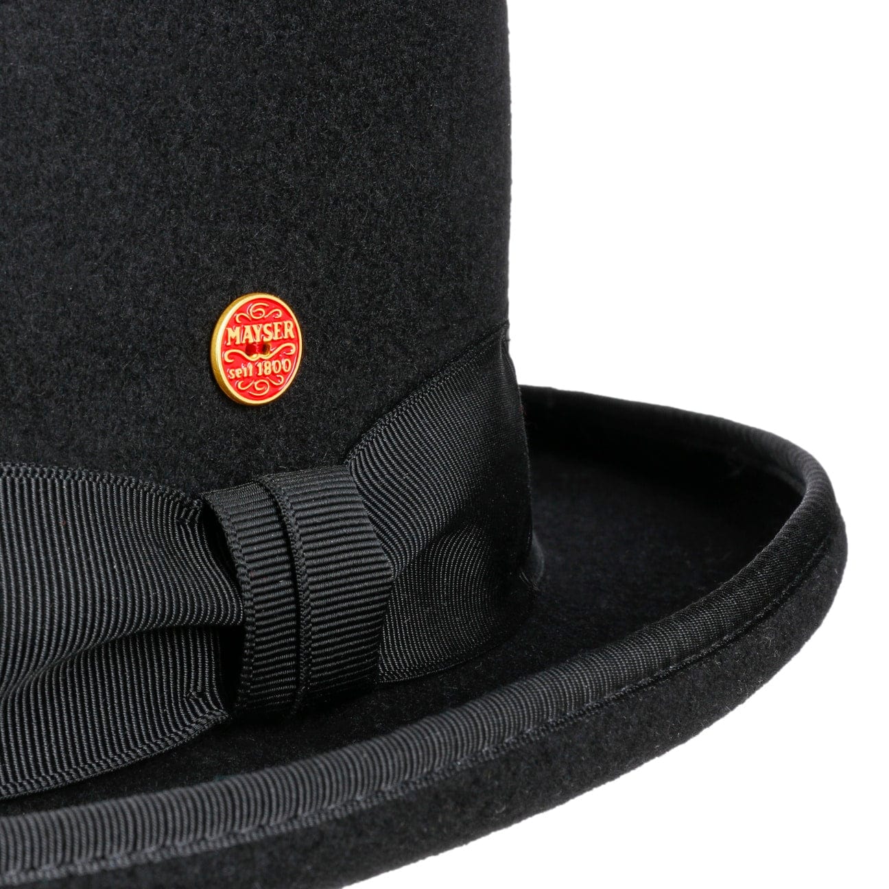 Mirlino Top Hat by Mayser - Premium Wool Felt Formal Hat for Men - Perfect for Weddings, Cosplay, and Victorian Costume Parties