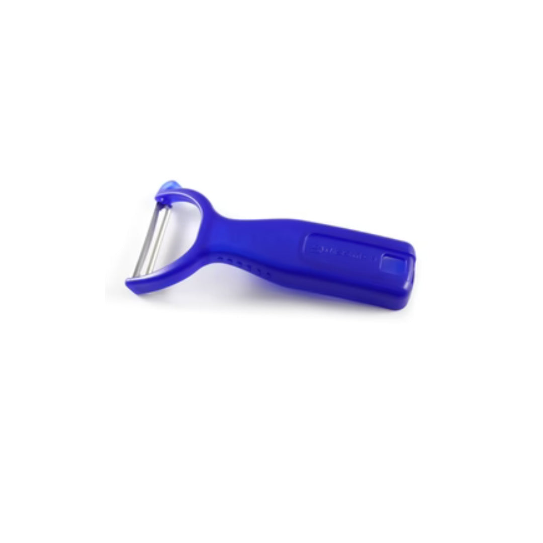 Premium Swissmar Peeler - Ergonomic Blue Vegetable & Fruit Peeler for Effortless Peeling - Perfect for Kitchen, Camping & Travel Use