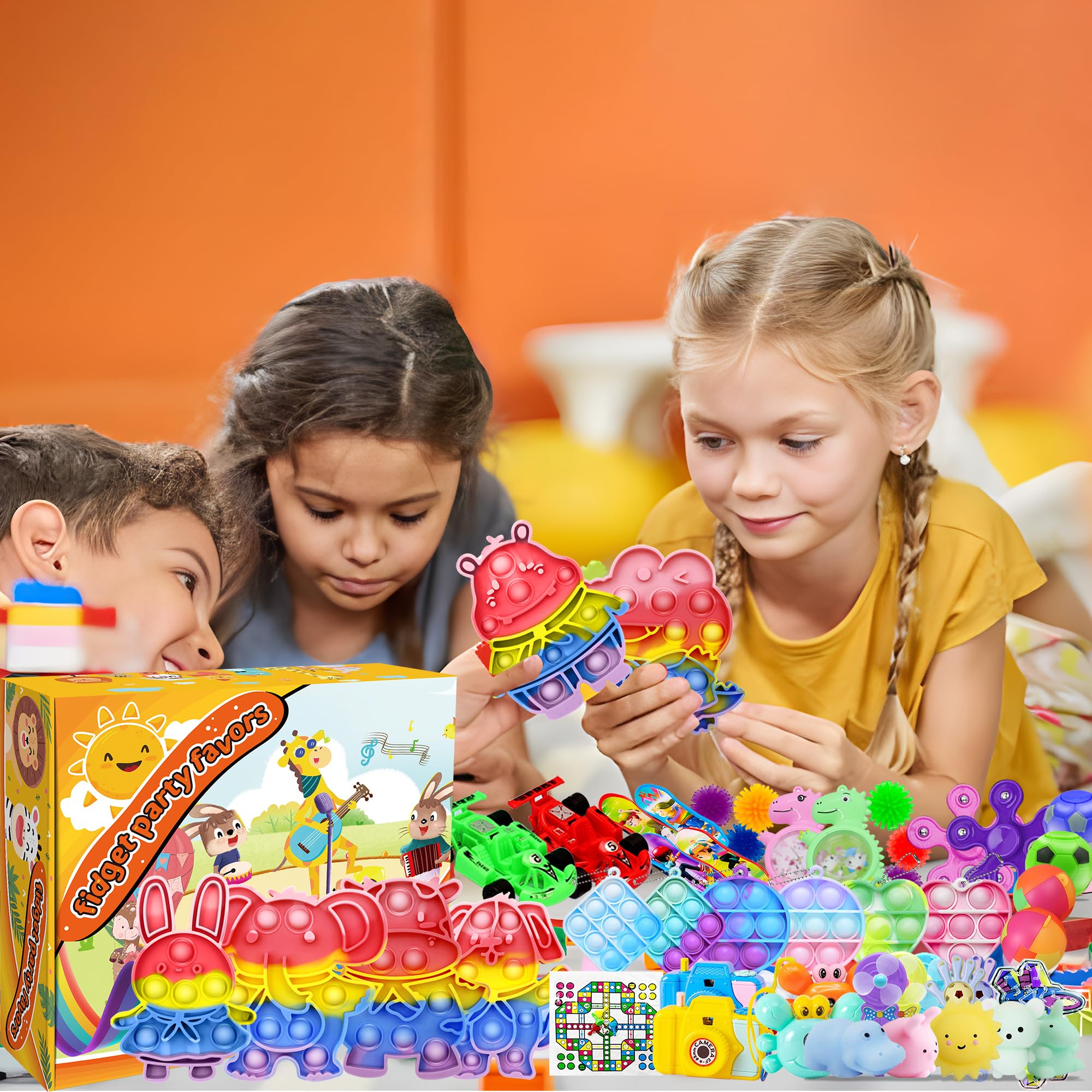 1000+ PCS Kids Party Favors Bulk Pack - Fidget Toys, Valentines Stocking Stuffers, Birthday Gifts, Treasure Box Fillers, Goodie Bag Supplies, Carnival Prizes & Classroom Sensory Toys for Stress Relief & Fun Activities