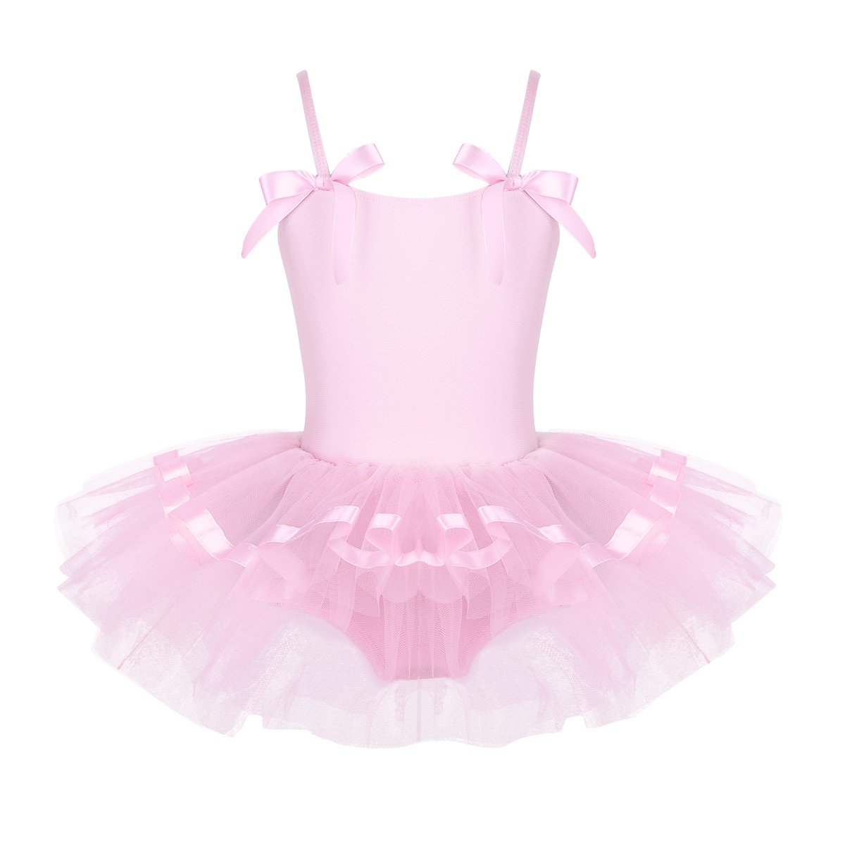 Agoky Girls Sleeveless Ballet Leotard with Tutu Skirt - Dance Costume for Kids Ballerina, Ballet Class, Recital & Performance (Pink, Size 4-6) | Perfect for Dance Practice, Competition and Birthday Parties