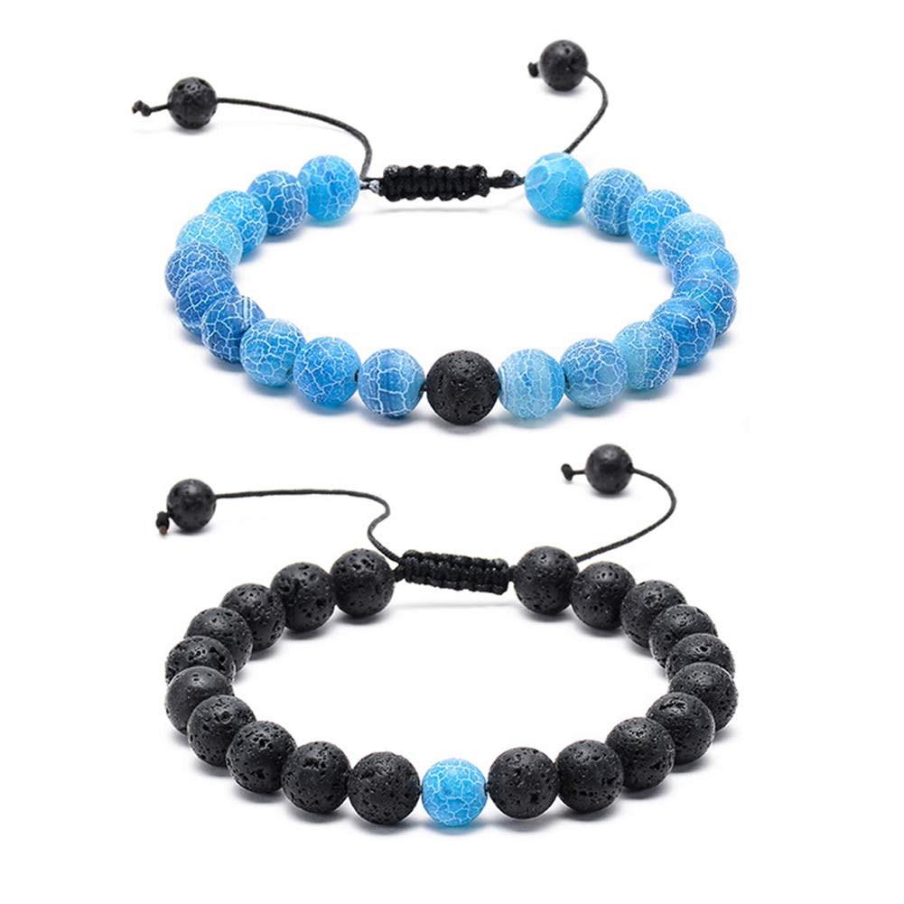 SIVITE Natural Lava Stone Yoga Bracelet for Women & Men - Healing Beads for Couples, Friends & Long Distance Relationships - Perfect for Meditation, Yoga & Spiritual Gifts
