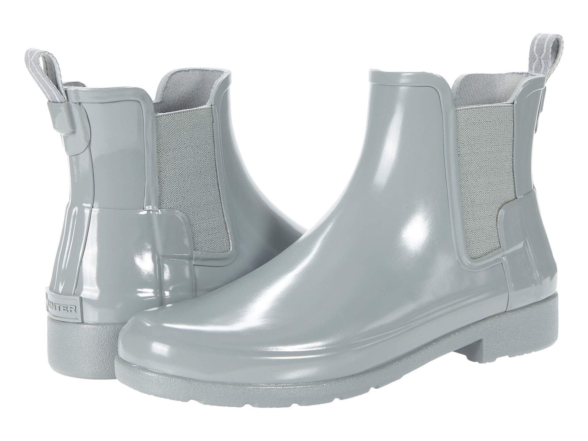 HUNTER Women's Original Refined Chelsea Gloss Rain Boots - Waterproof Rubber Booties for Women, Fashionable & Comfortable for Rainy Days, Outdoor Activities & Gardening