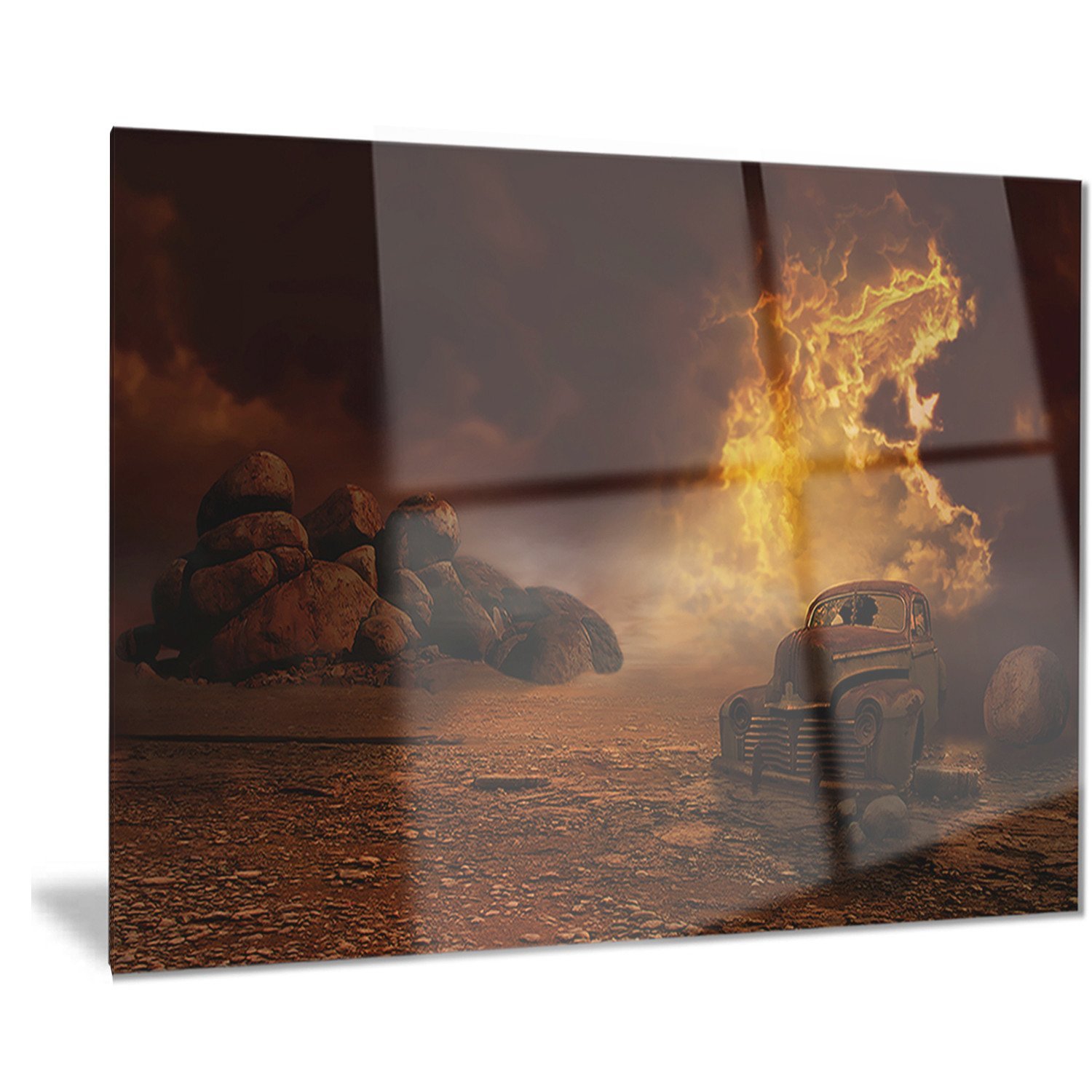 Abstract Digital Metal Wall Art - Modern Home Decor - 28x12 Inches - MT7865 - Perfect for Living Room, Bedroom & Office Decor