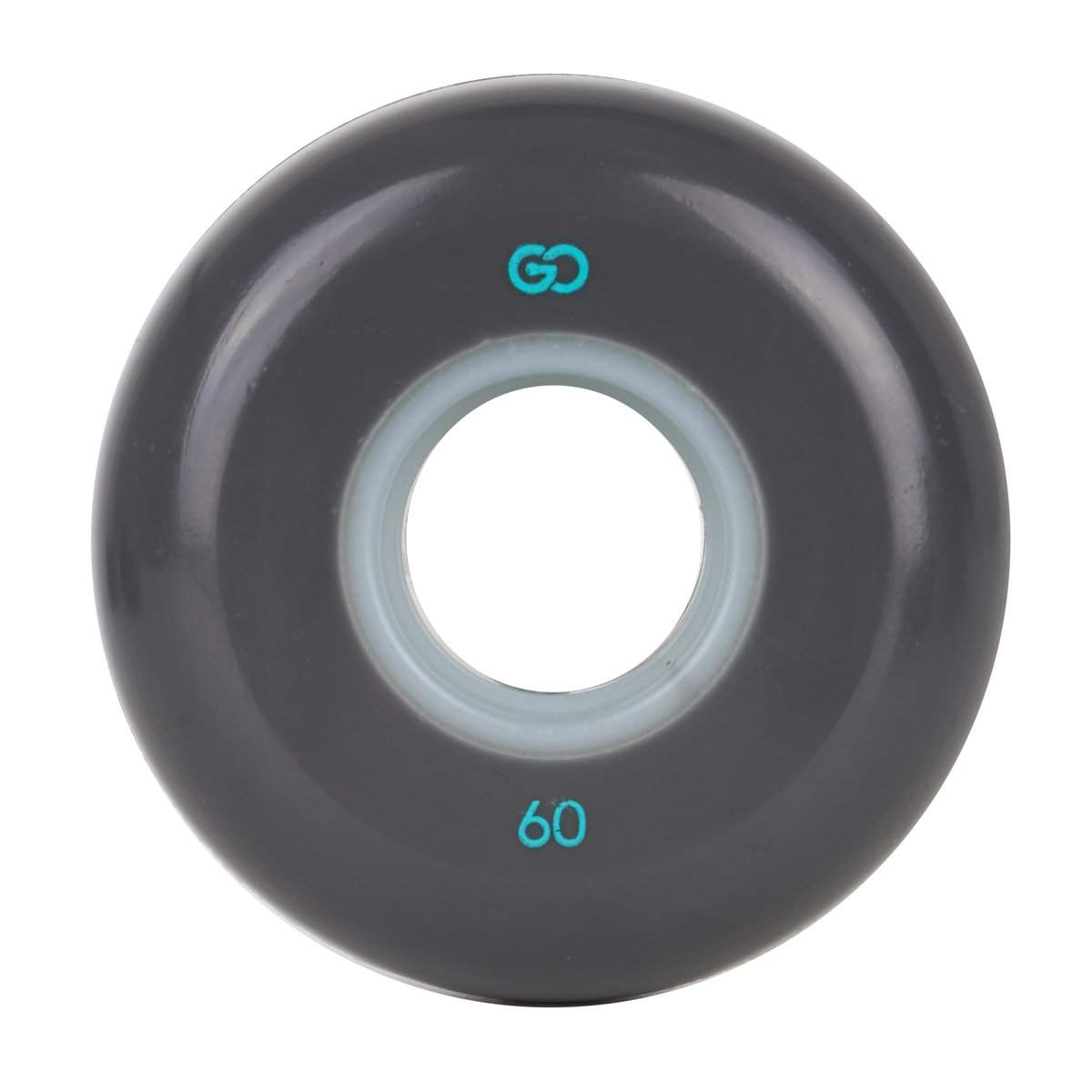 Go Project Grey Wheels 60mm (4 Pack) - Premium Skateboard Wheels for Smooth Riding - Perfect for Cruising, Street Skating & Longboard Use