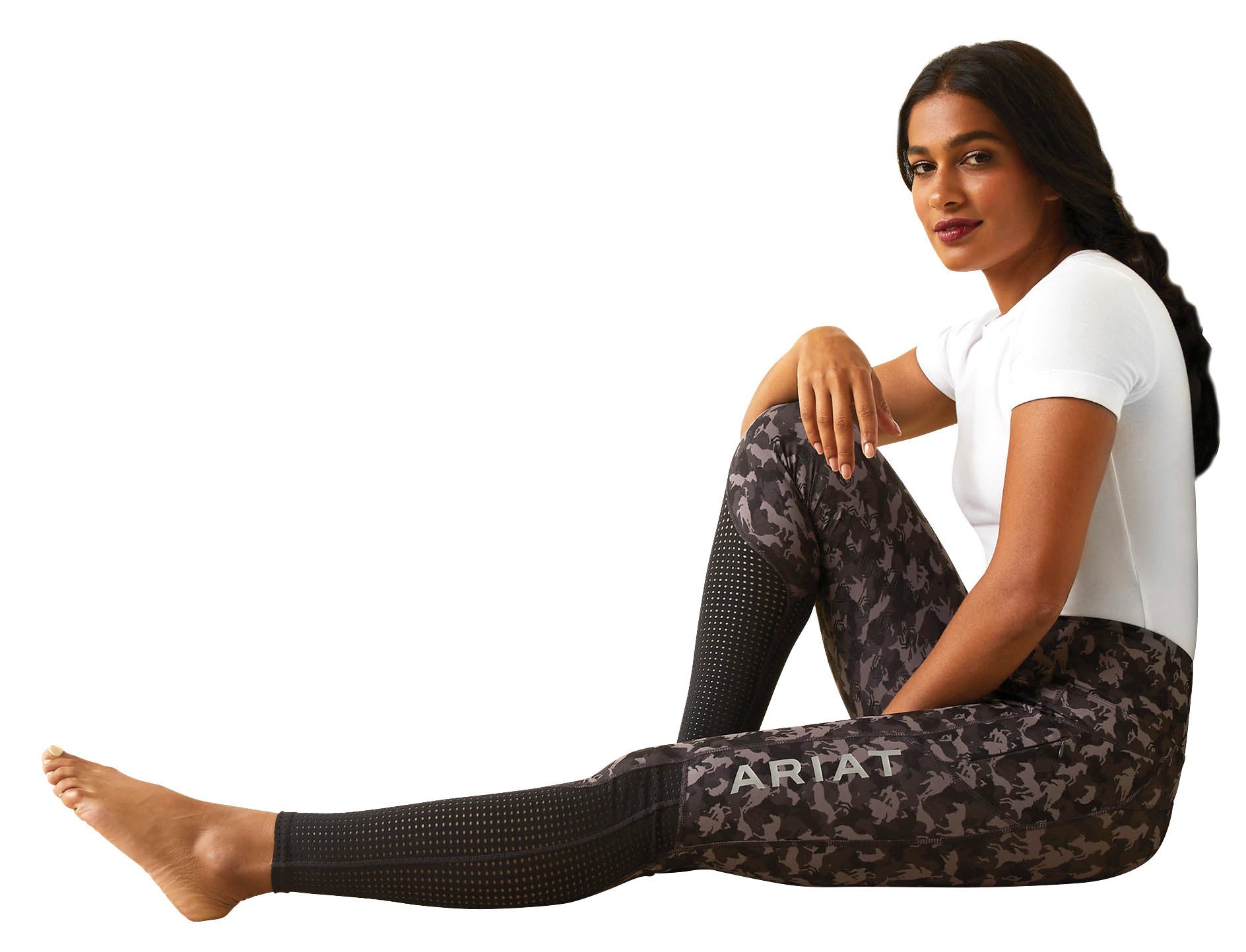 Ariat Eos Full Seat Riding Tights - Camo Horse Print Equestrian Breeches for Women | Perfect for Horseback Riding, Training & Show Jumping