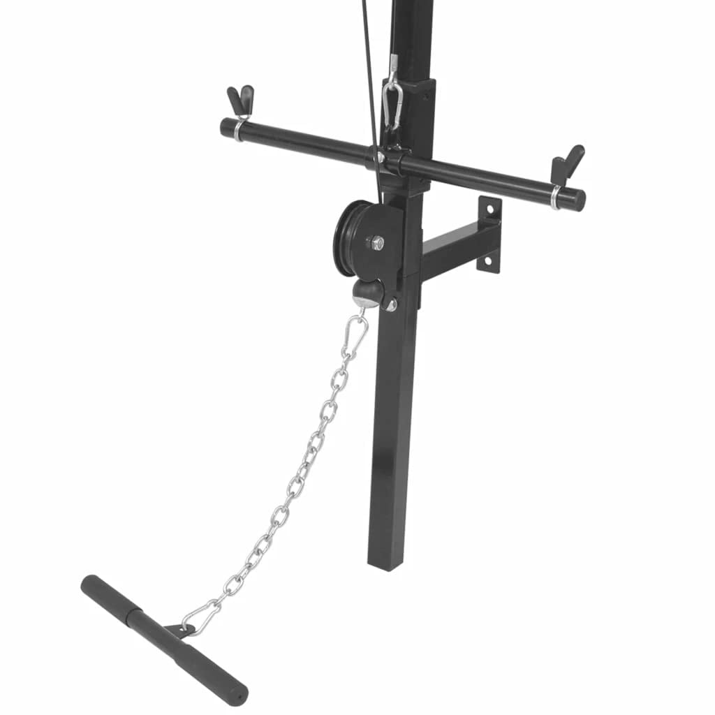 vidaXL Home Gym Wall Mount with 2 Pulleys - Strength Training Equipment for Full Body Workout at Home | Perfect for Small Spaces & Home Fitness Enthusiasts